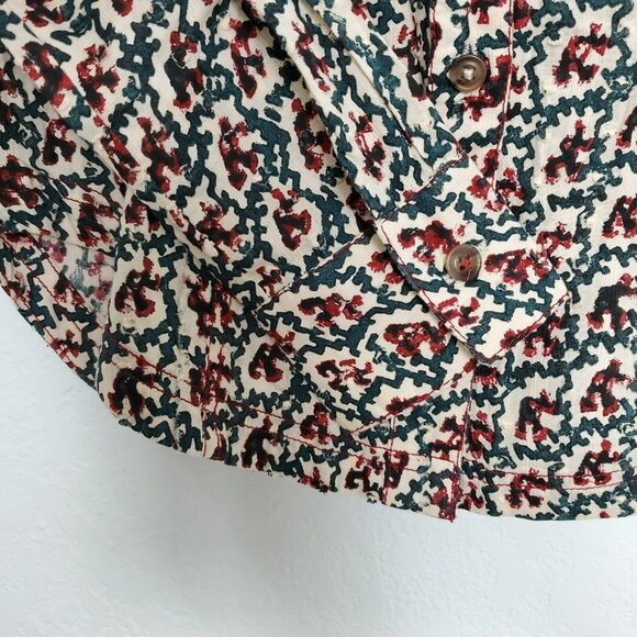 Anthropologie Pilcro Womens Button Front Shirt Size XXS Western Abstract - Picture 2 of 10